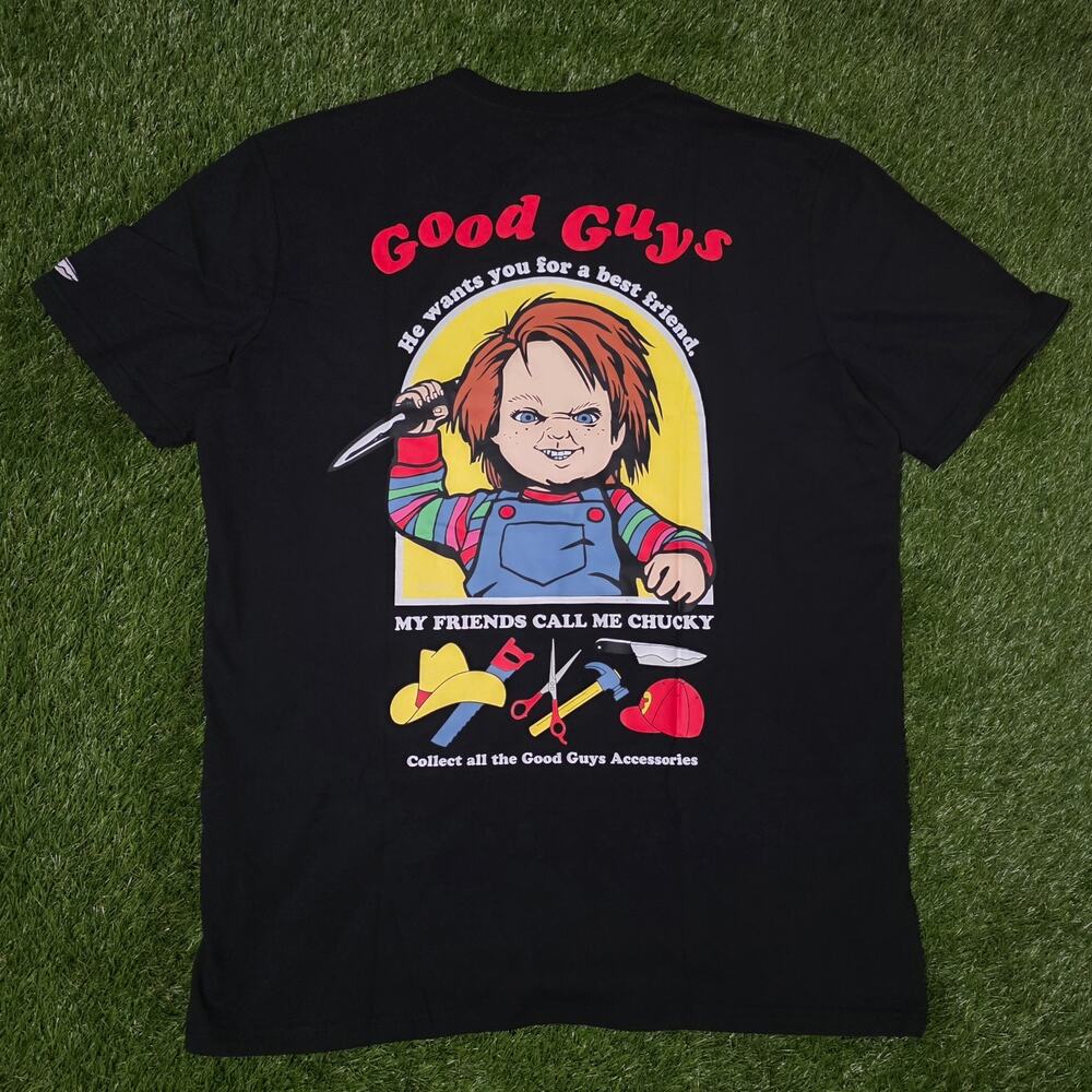 Chucky Good Guys Black Graphic Crewneck T-Shirt Men's Size XL Tee New